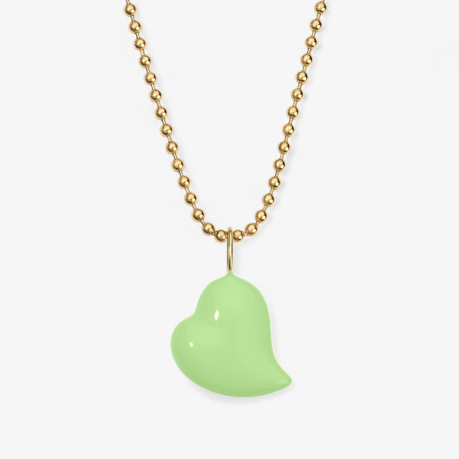 Poppy Enamel Small Heart Pendant