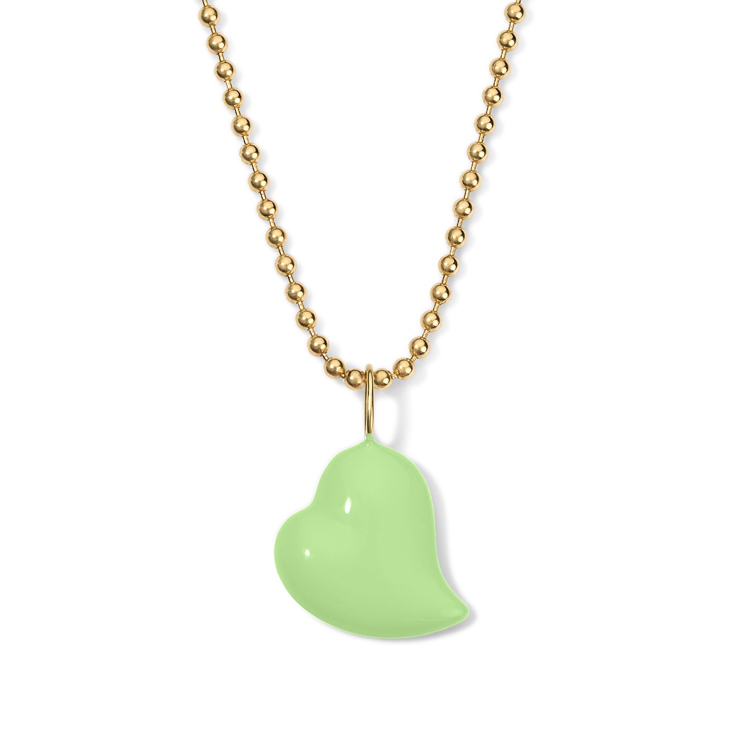 Poppy Enamel Small Heart Pendant