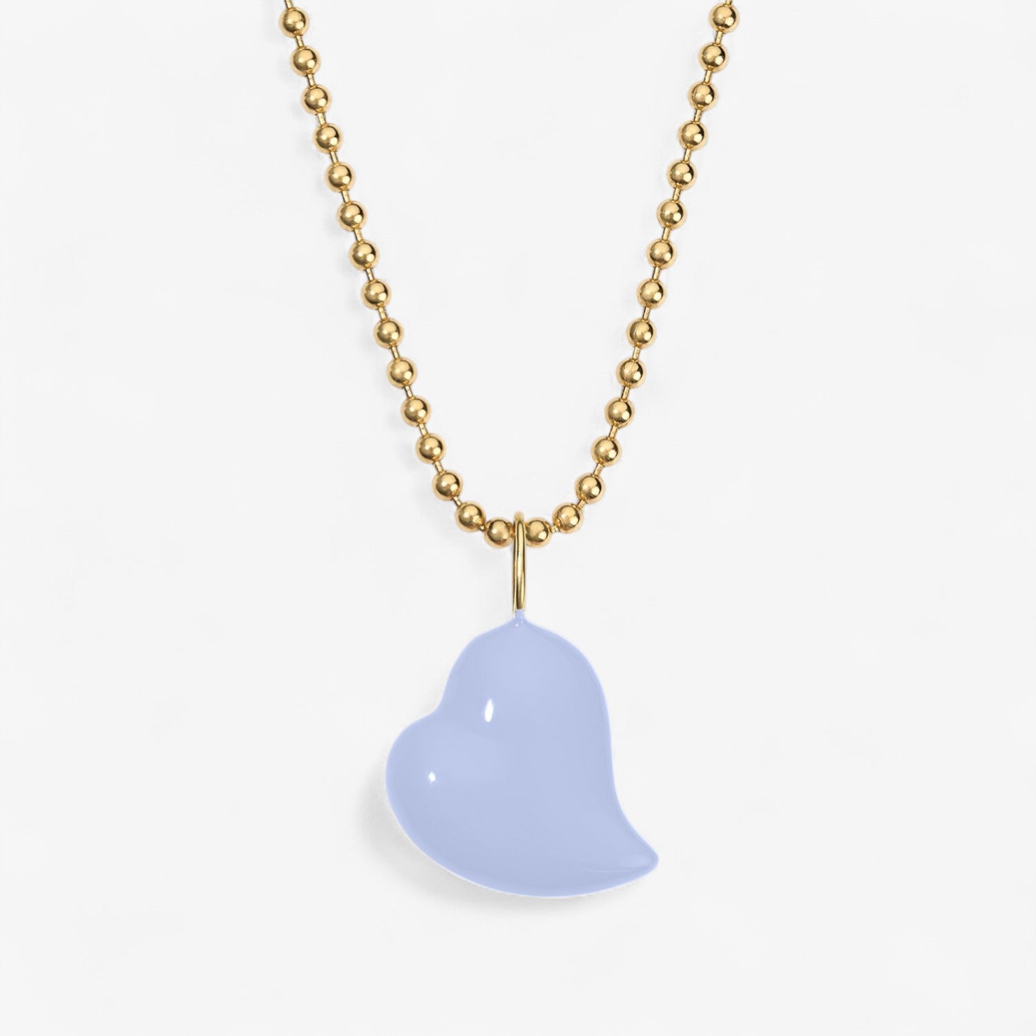 Poppy Enamel Small Heart Pendant