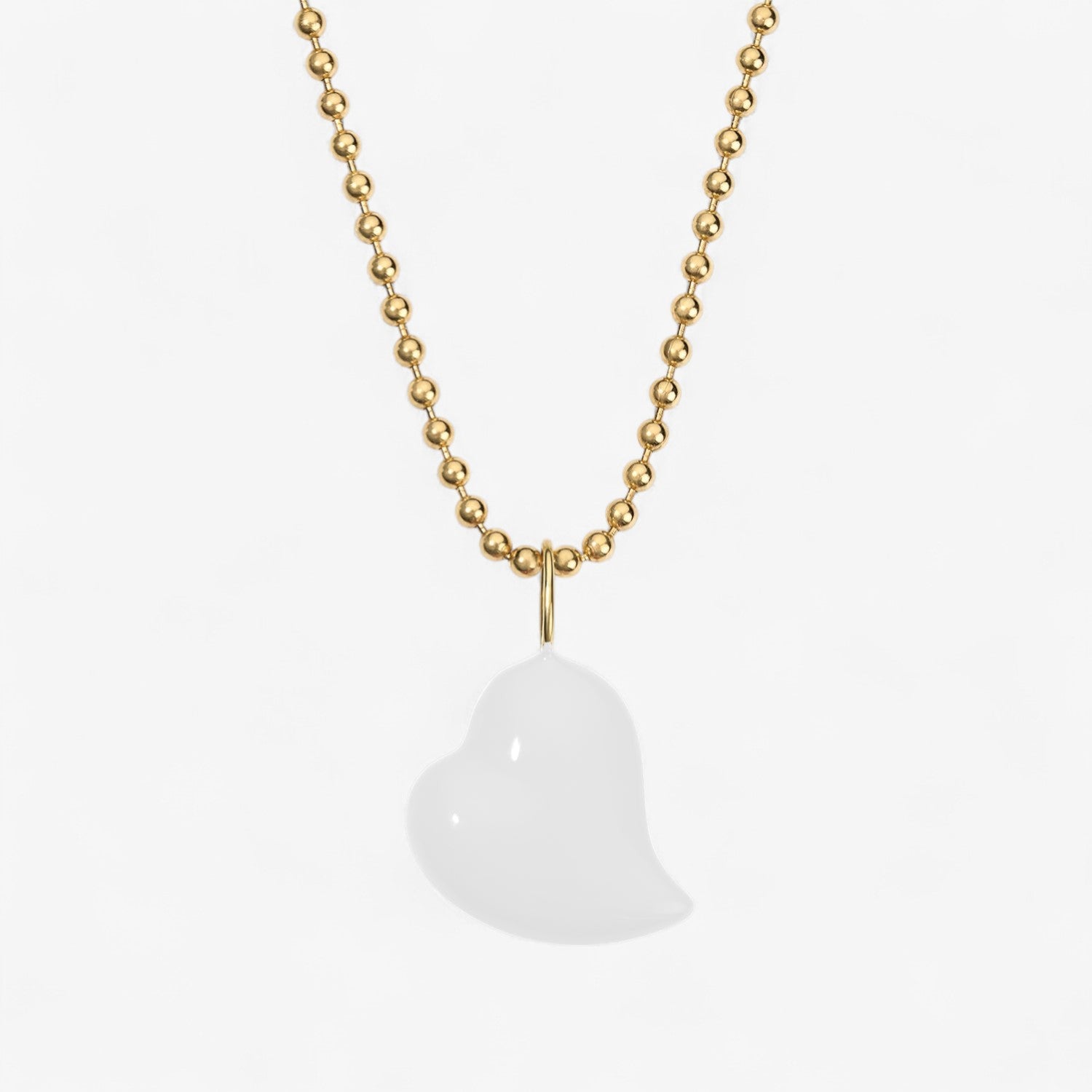 Poppy Enamel Small Heart Pendant
