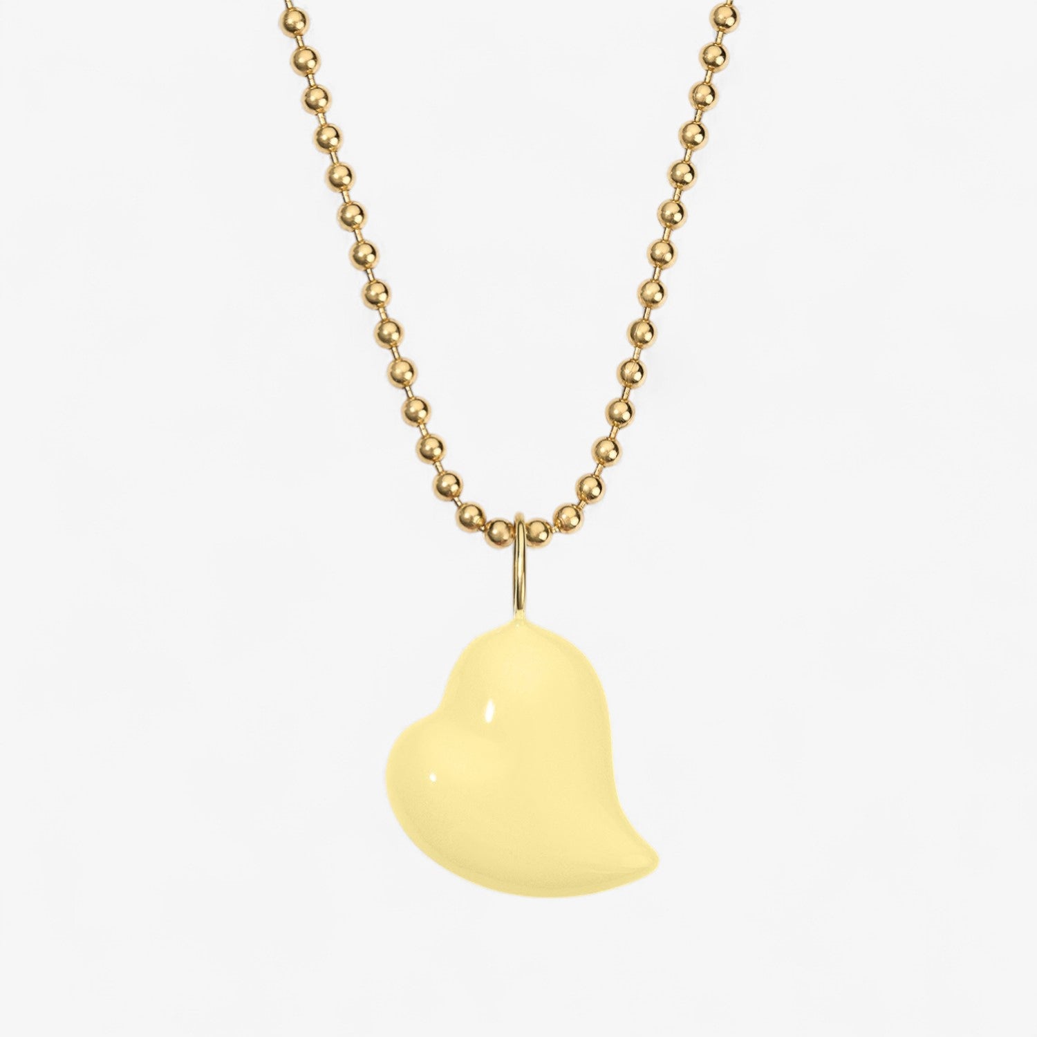 Poppy Enamel Small Heart Pendant