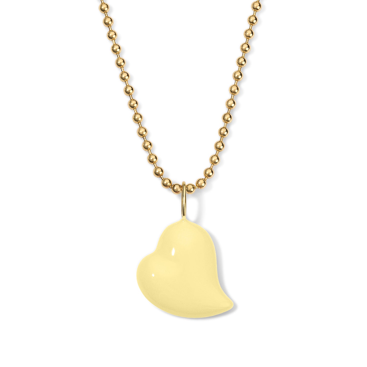 Poppy Enamel Small Heart Pendant