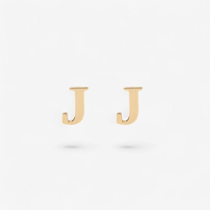 Small Gold Initial Stud