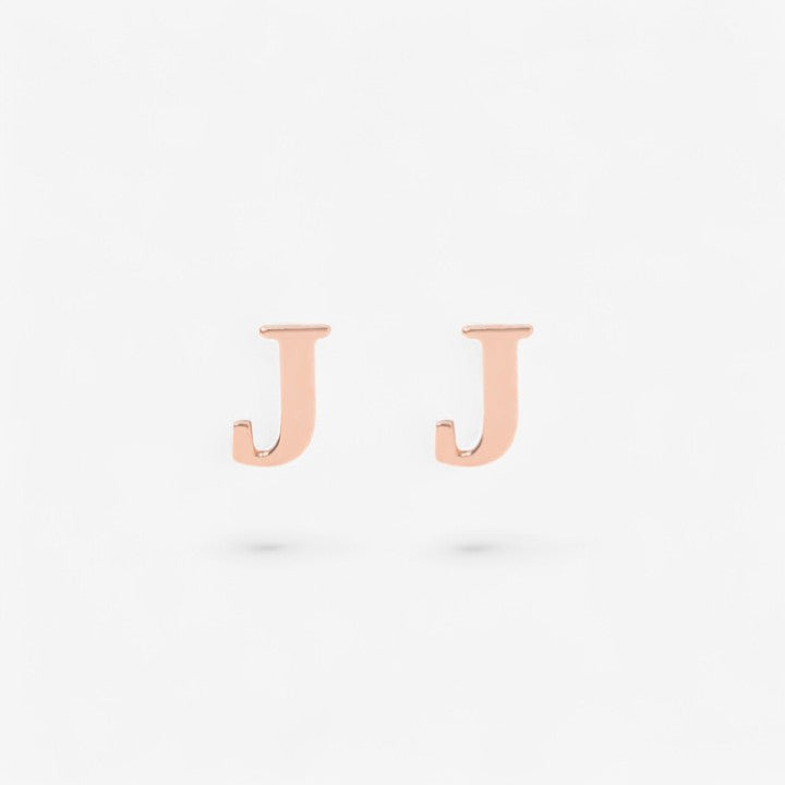 Small Gold Initial Stud