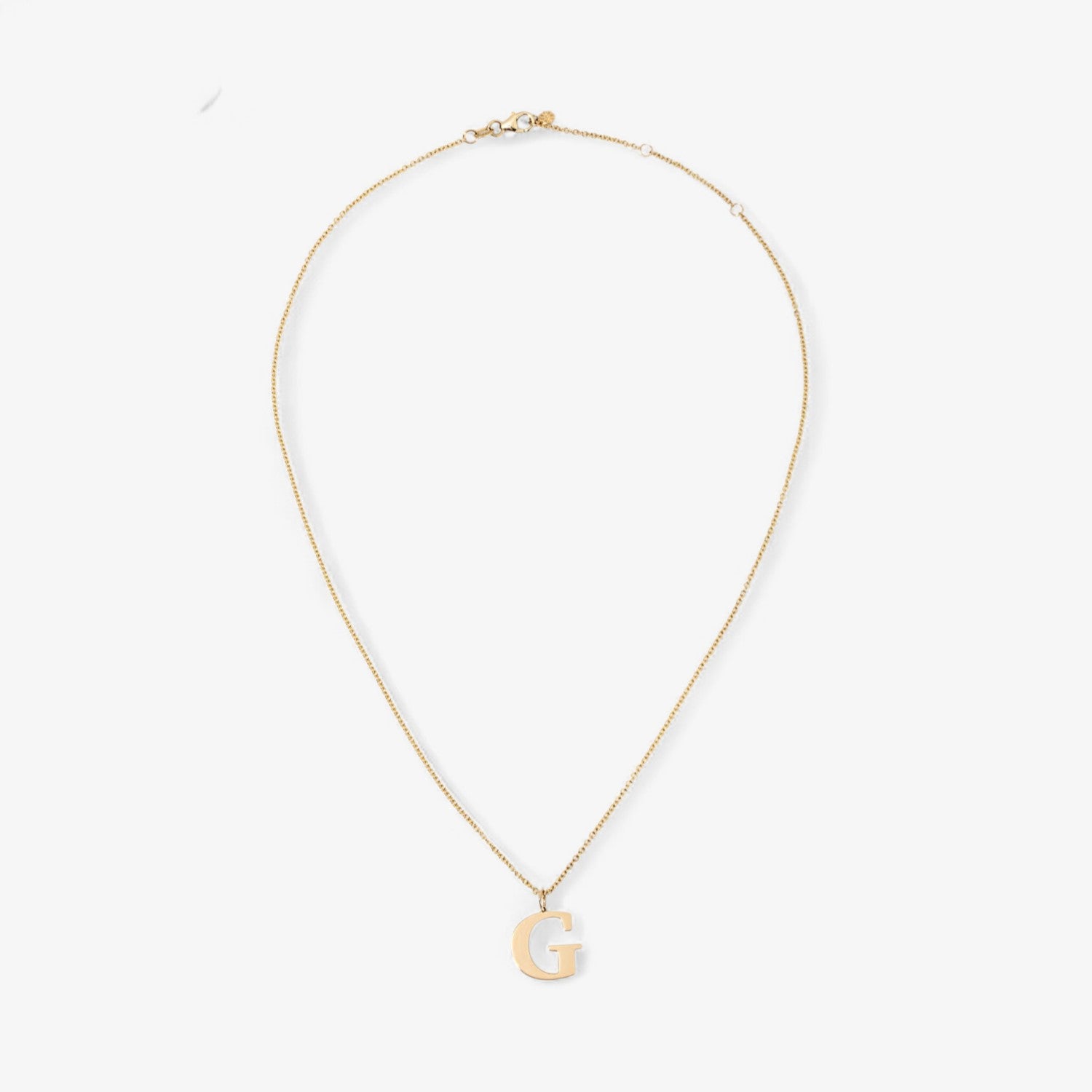 Large Gold Initial Pendant