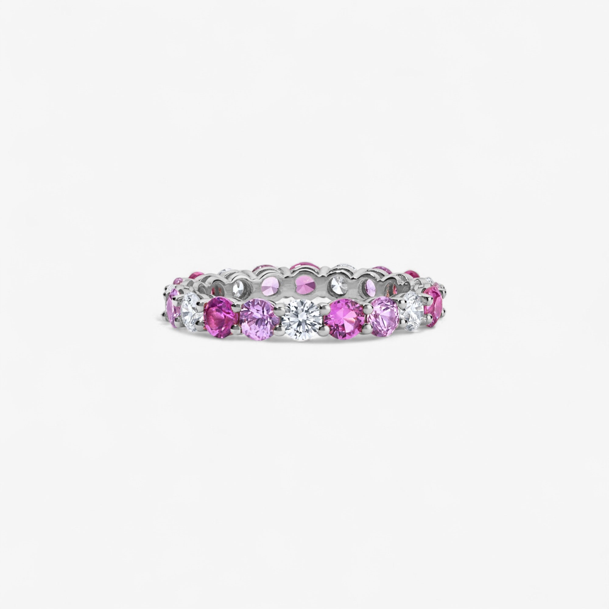 Grace Pink Sapphire and Diamond Eternity Band