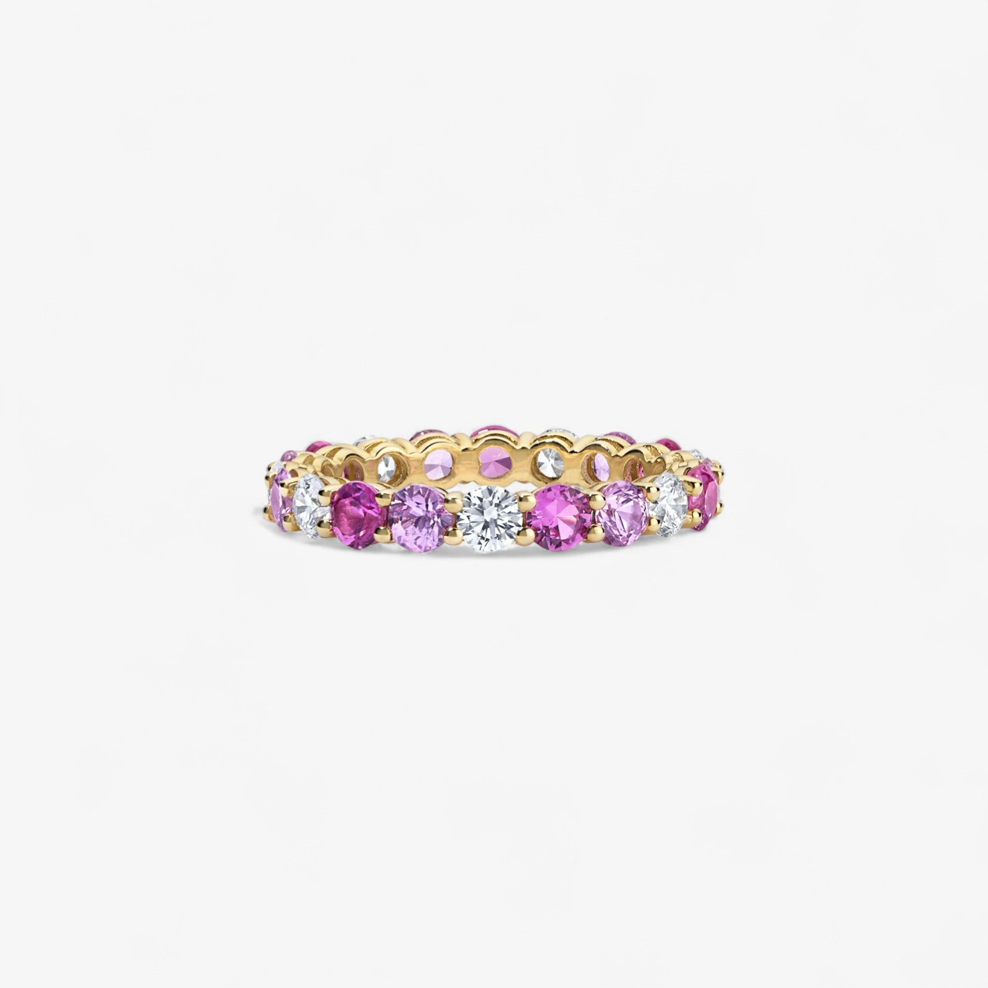 Grace Pink Sapphire and Diamond Eternity Band