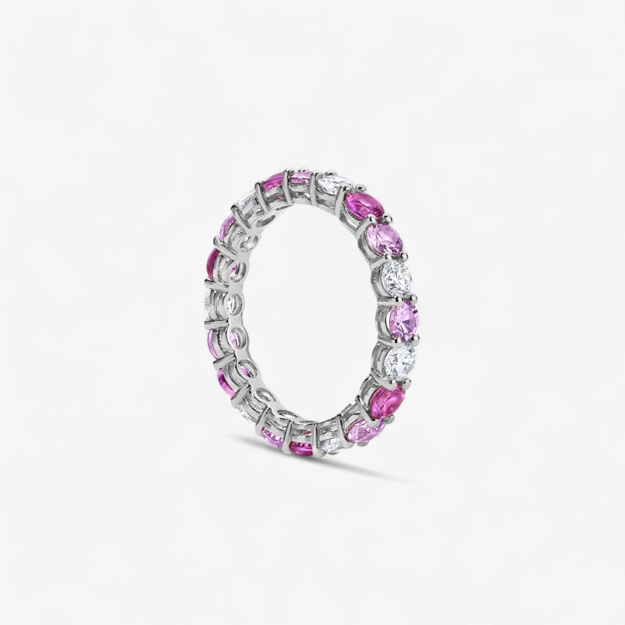 Grace Pink Sapphire and Diamond Eternity Band