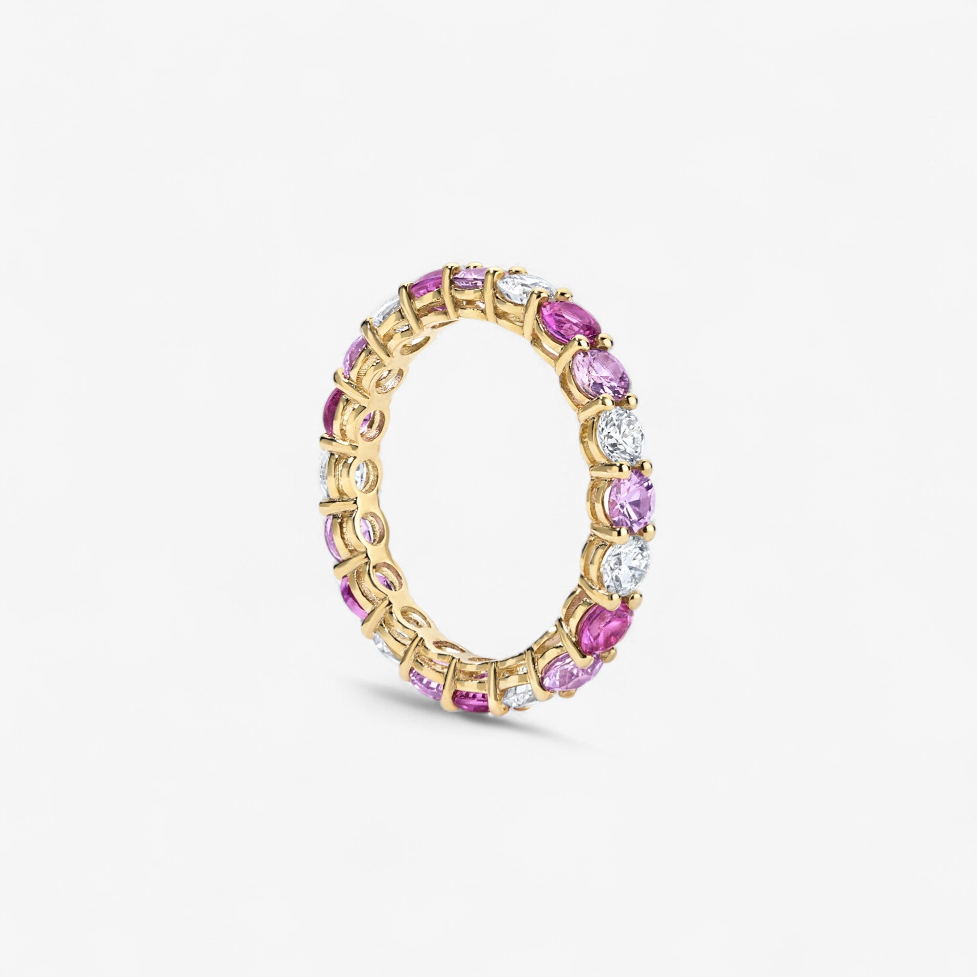 Grace Pink Sapphire and Diamond Eternity Band