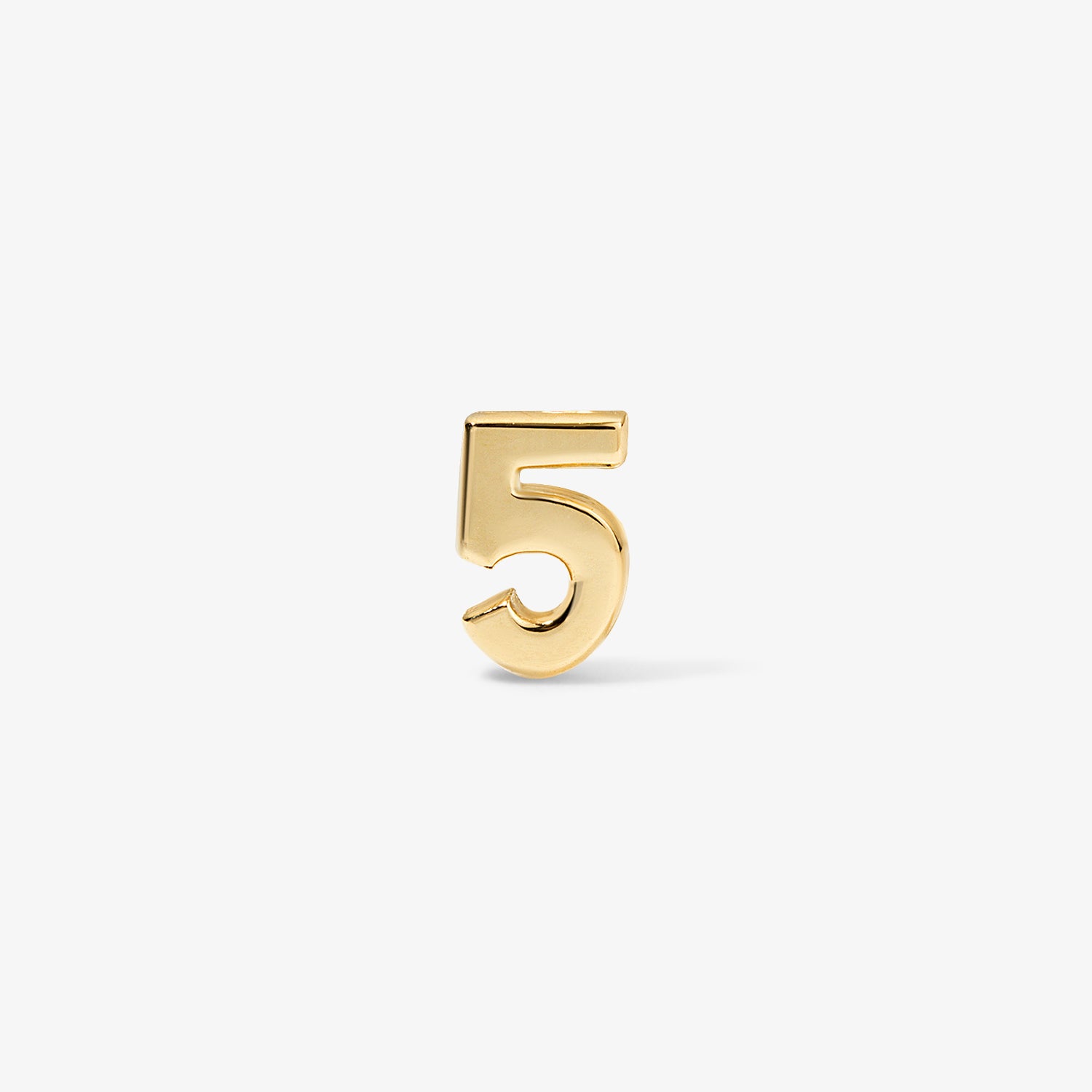 Mini Gold Block Number Studs
