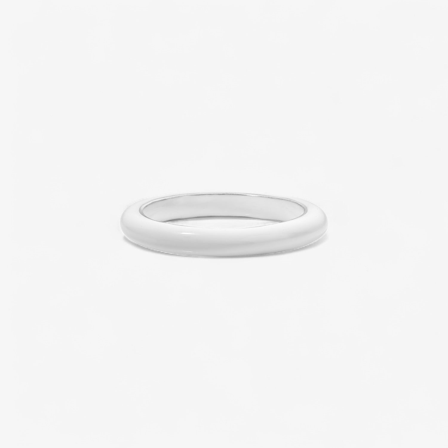 Vault Sale: Poppy White Enamel Stack Band size 7.5