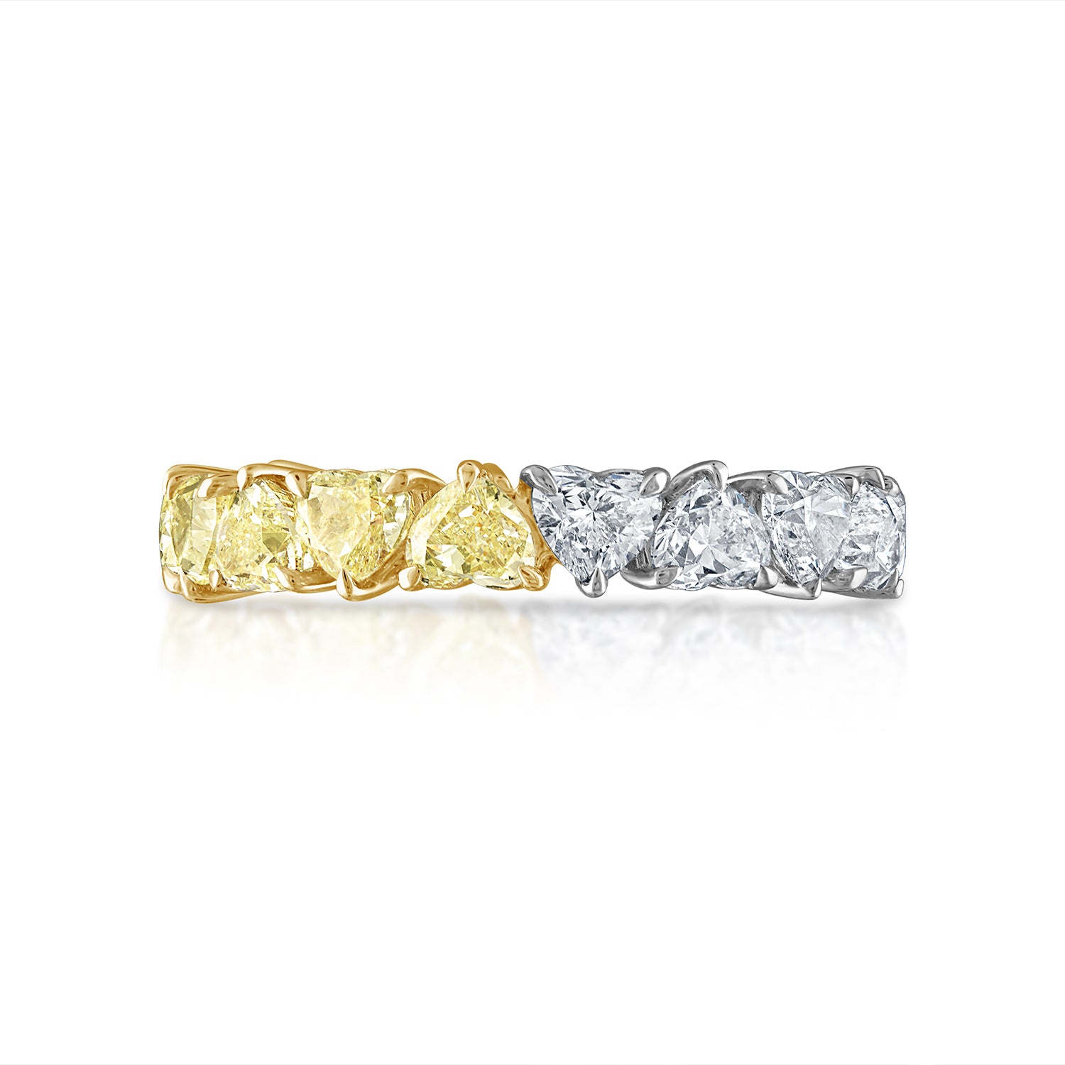 Two Tone Heart Eternity Band
