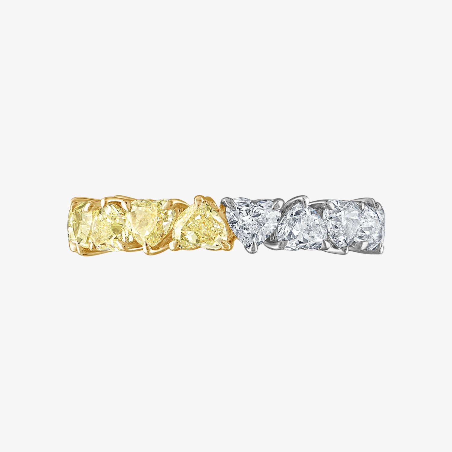 Two Tone Heart Eternity Band