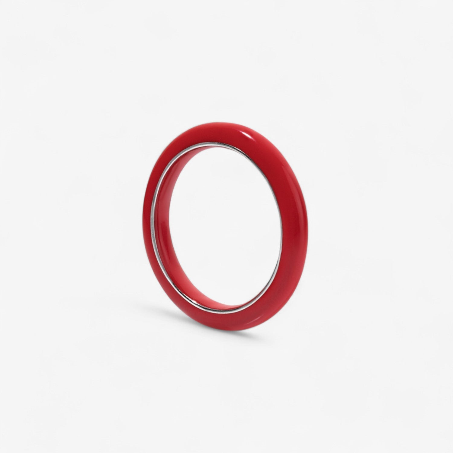 Poppy Enamel Stack Bands