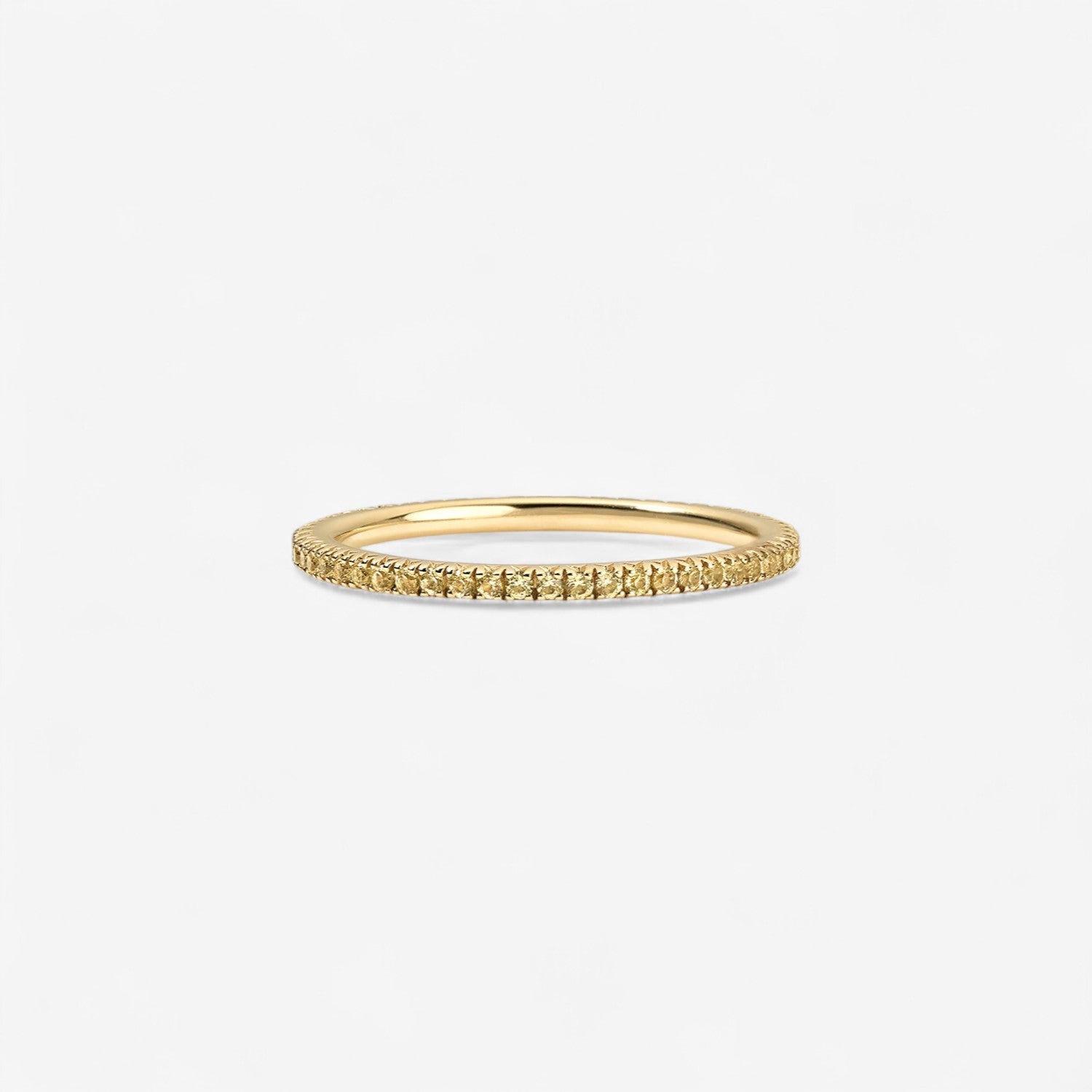 Ivy Rainbow Stack Bands 14K Yellow Gold Yellow Sapphire