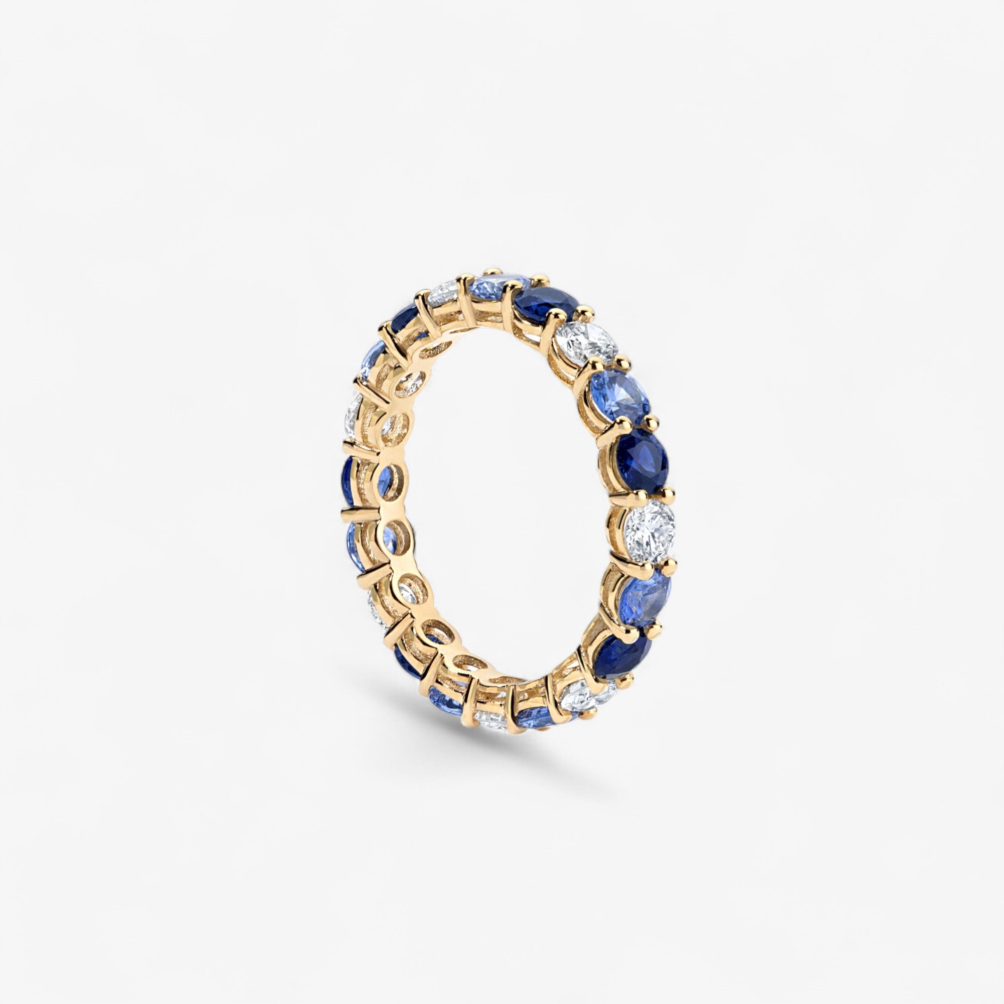 Grace Blue Sapphire and Diamond Eternity Band