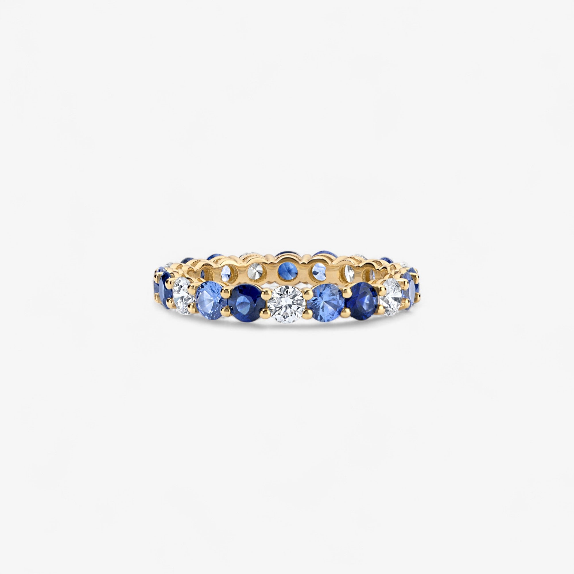 Grace Blue Sapphire and Diamond Eternity Band