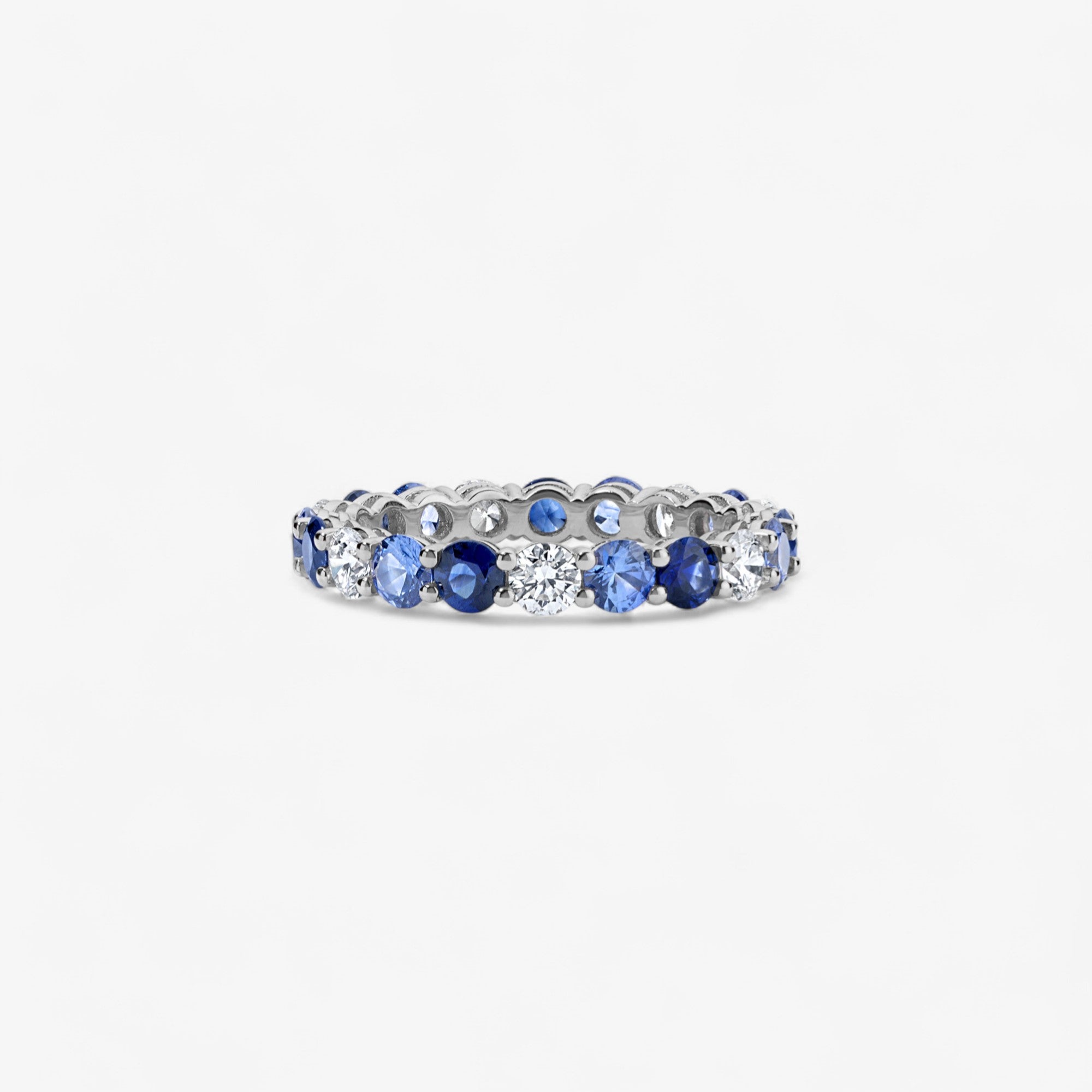 Grace Blue Sapphire and Diamond Eternity Band