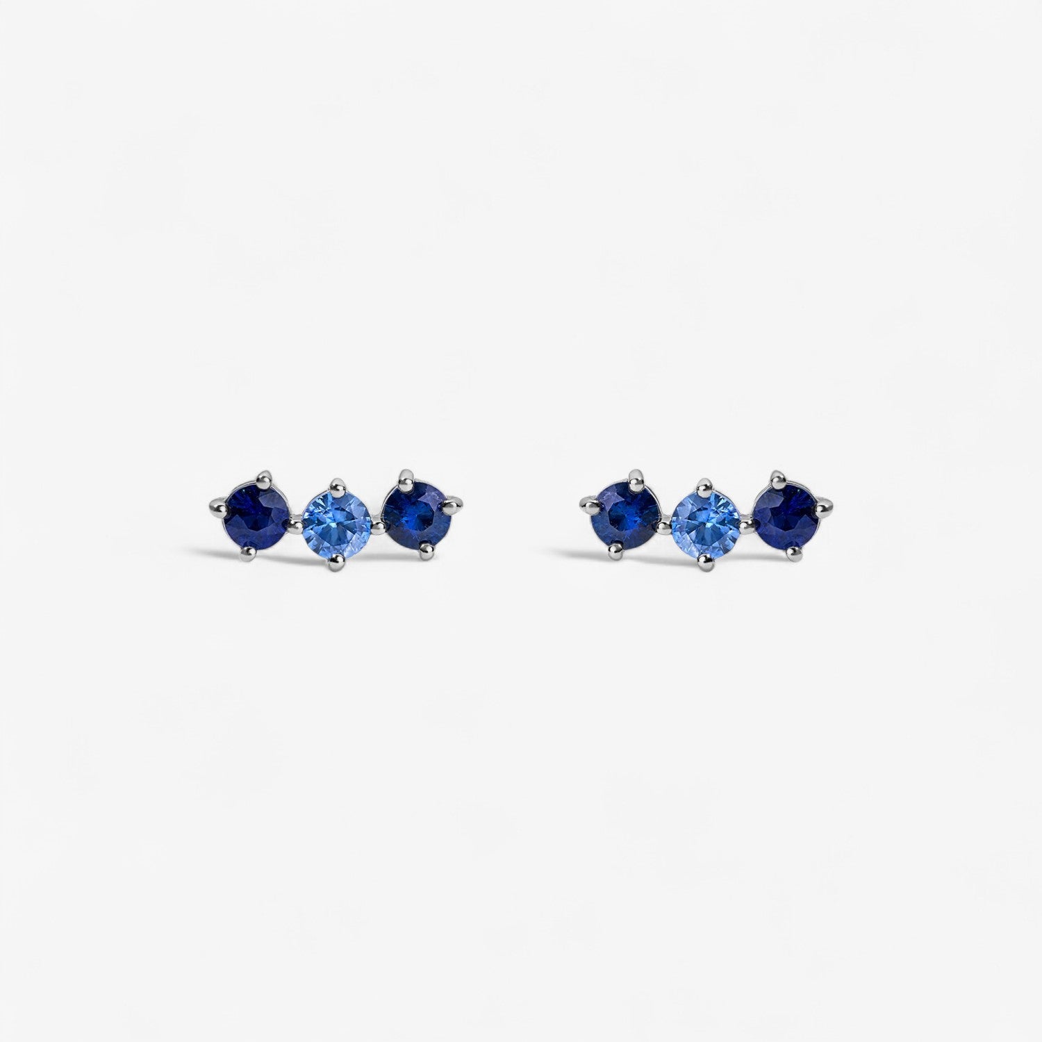 Grace Blue Sapphire Trio Studs