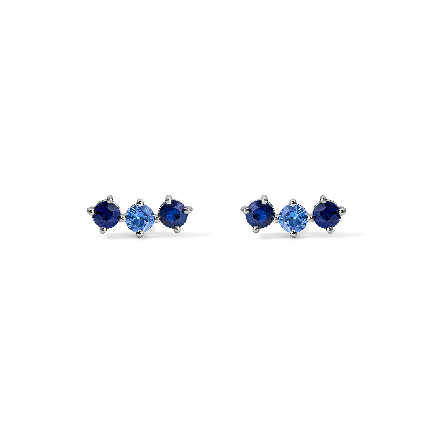 Grace Blue Sapphire Trio Studs