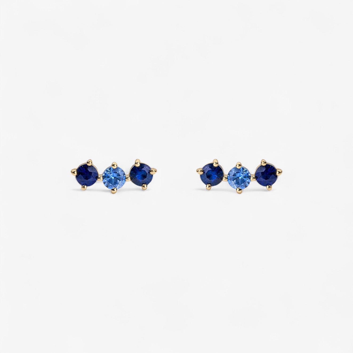 Grace Blue Sapphire Trio Studs