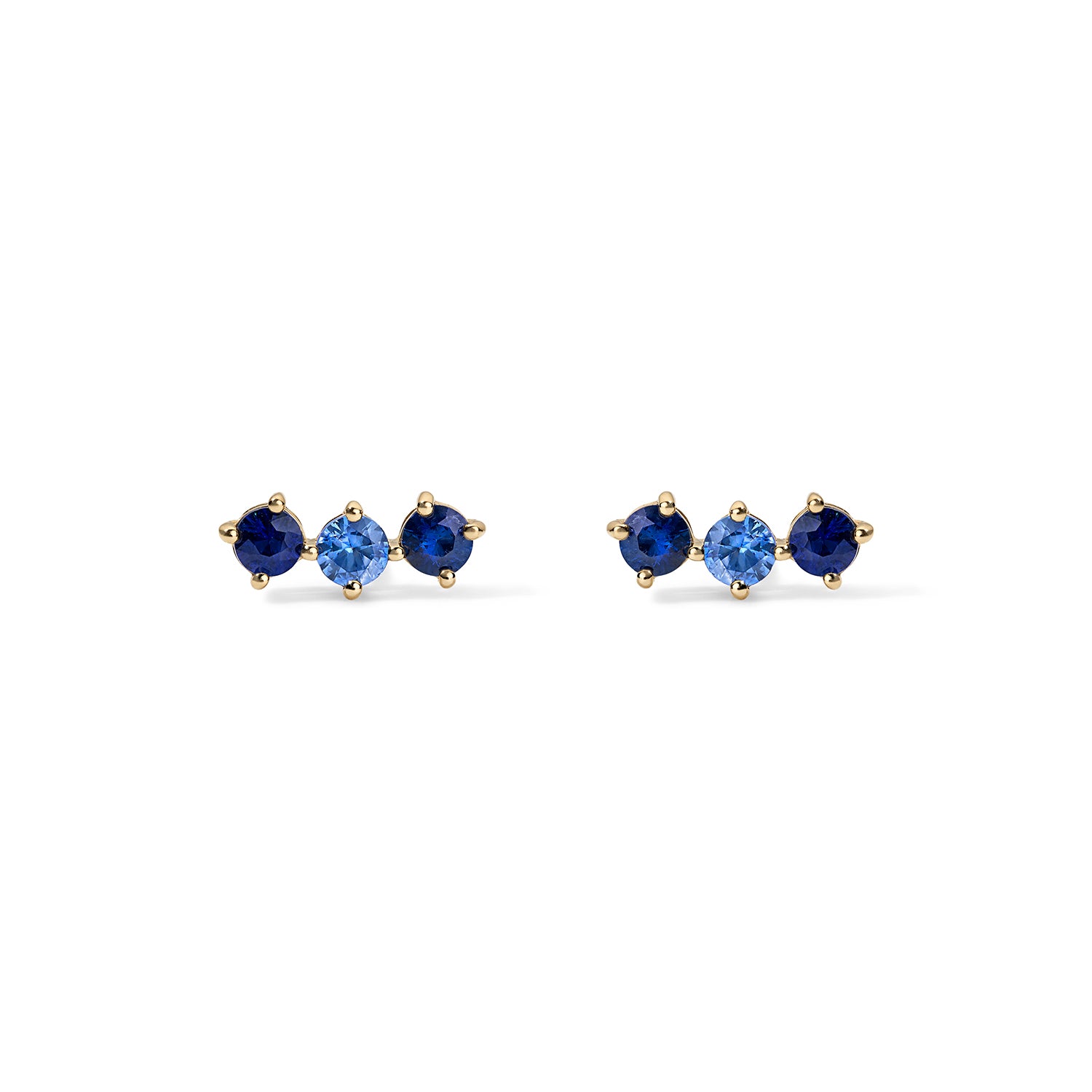 Grace Blue Sapphire Trio Studs