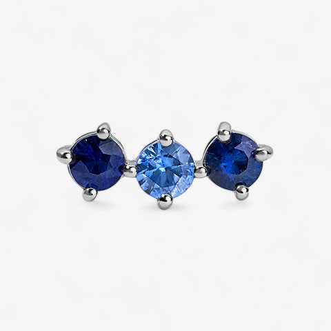 Grace Blue Sapphire Trio Studs