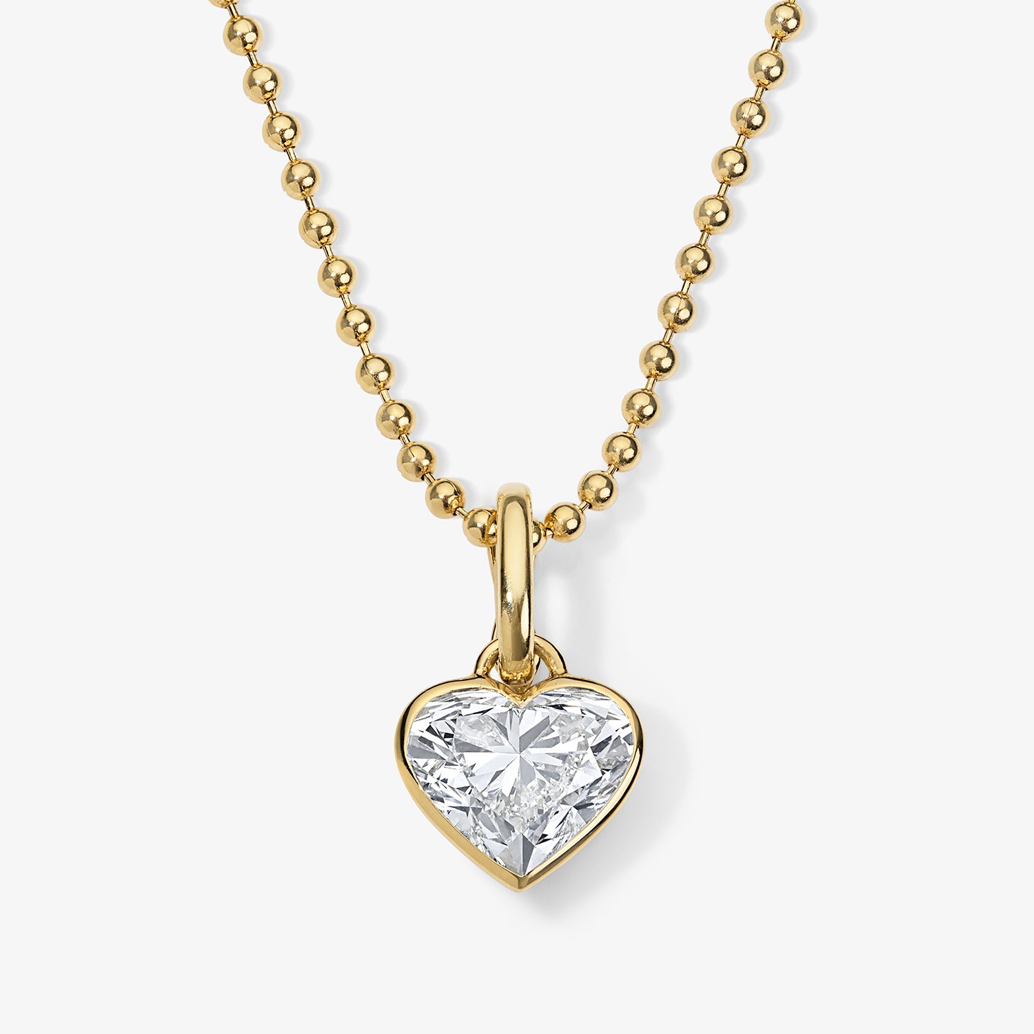 Margot Large Diamond Heart Bezel Charm
