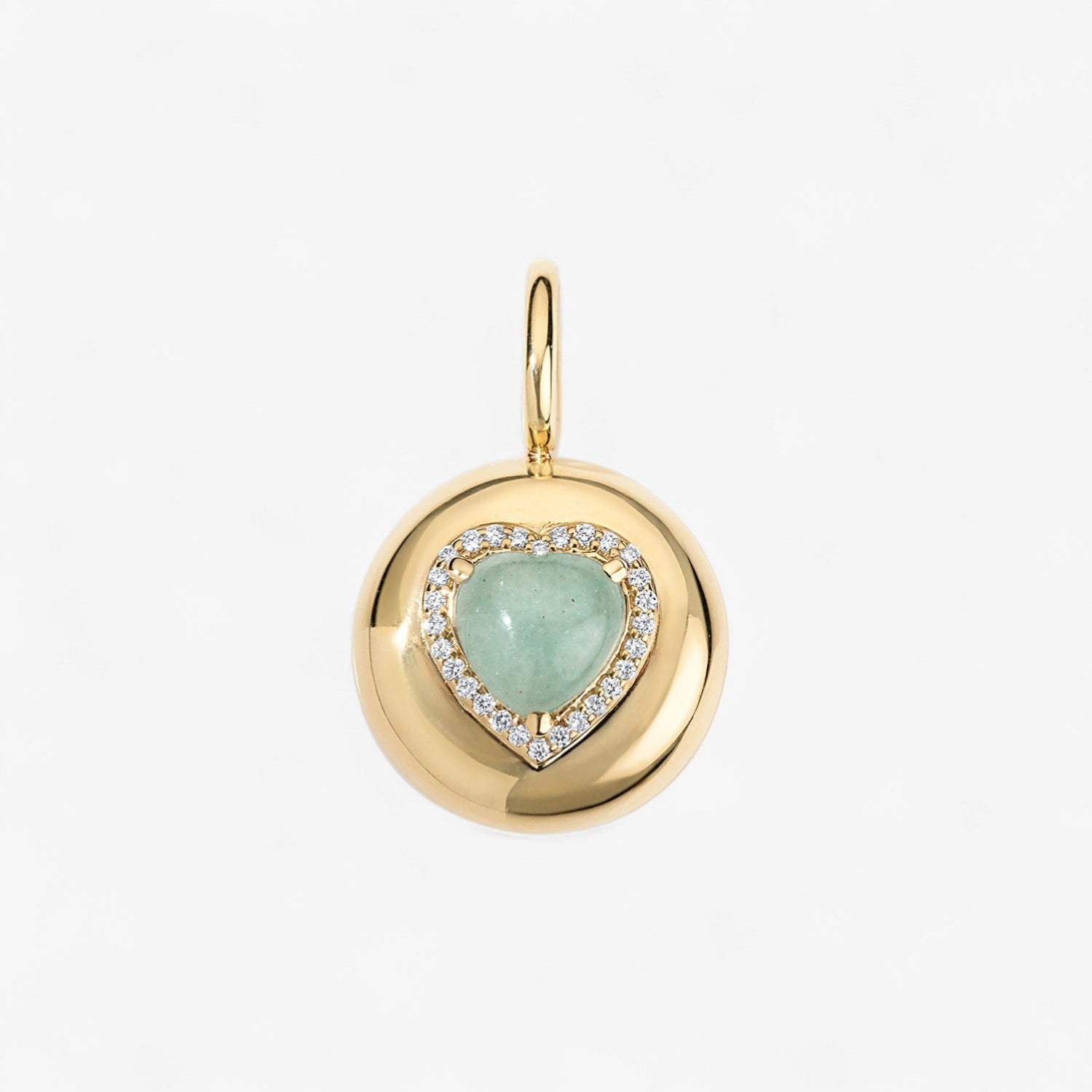 Aventurine Quartz Candy Button Pendant