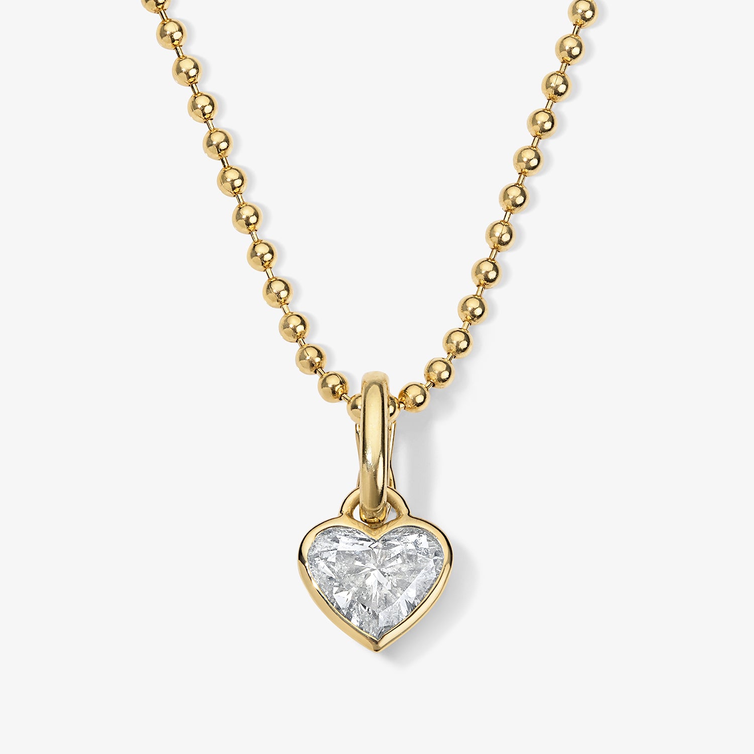 Margot Small Diamond Heart Bezel Charm