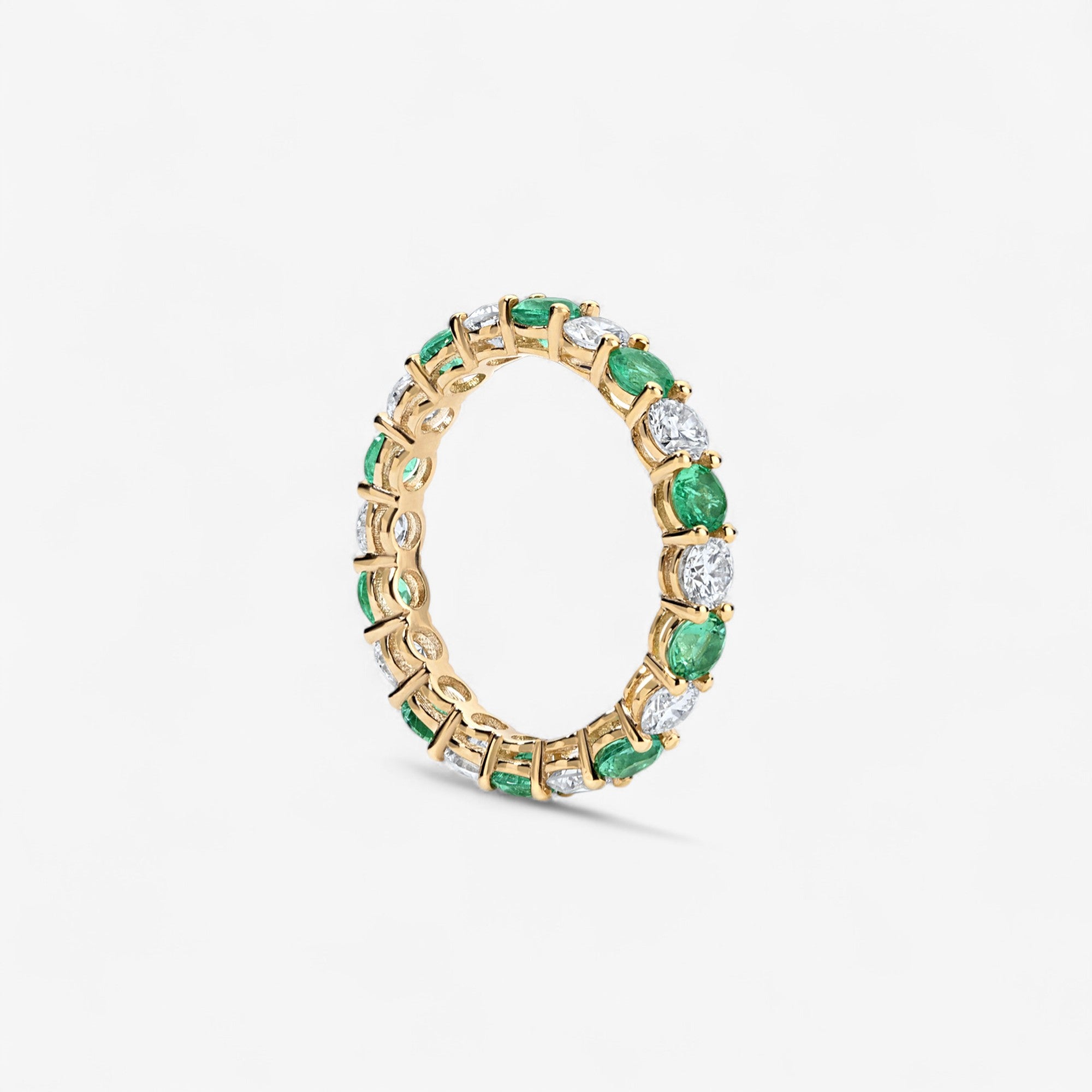Grace Emerald and Diamond Eternity Band