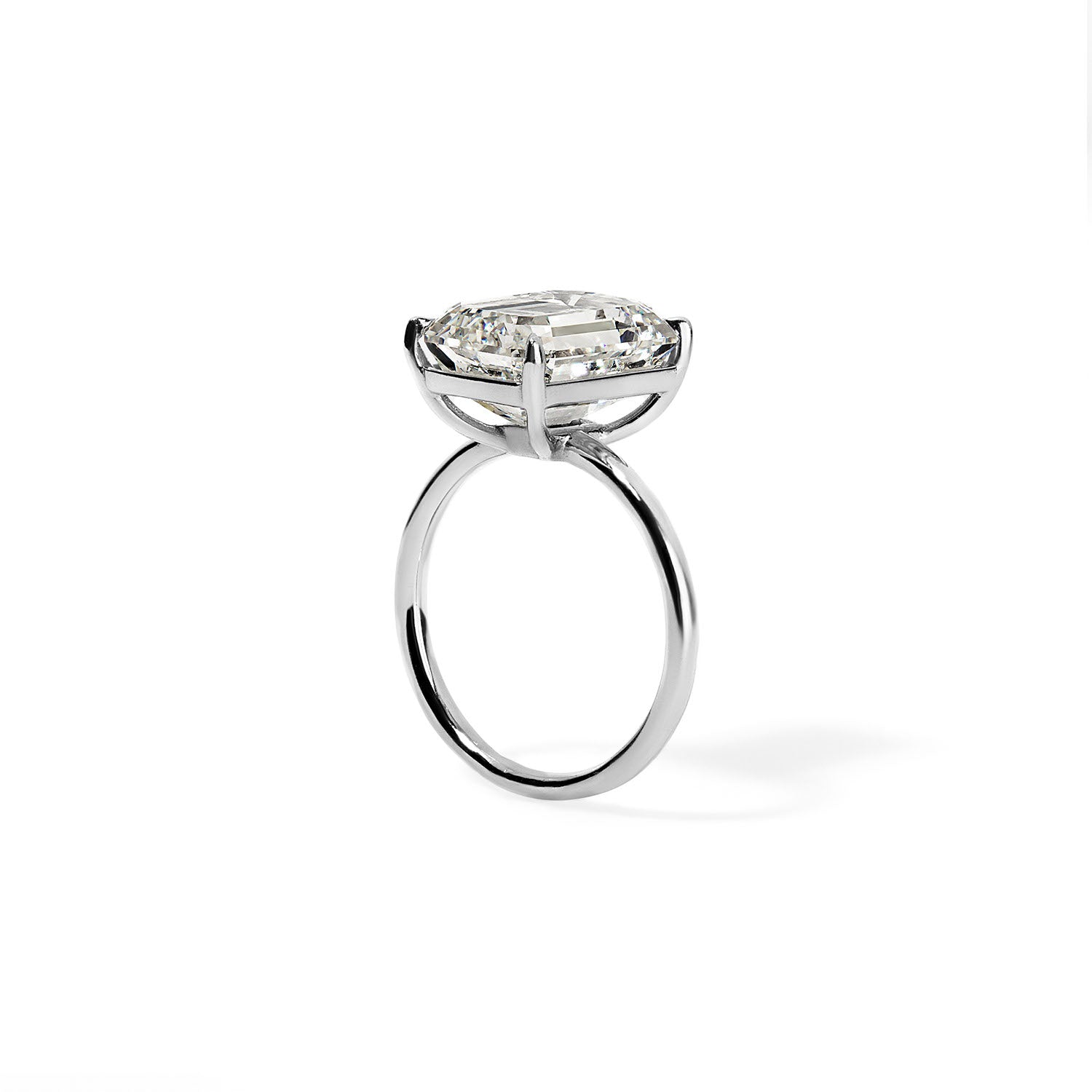 7.02CT Emerald Cut Engagement Ring