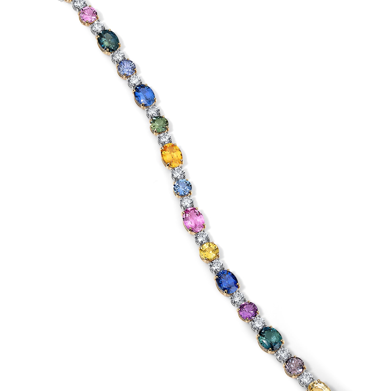 Signature Multi-Colored Sapphire and Diamond Tennis Bracelet