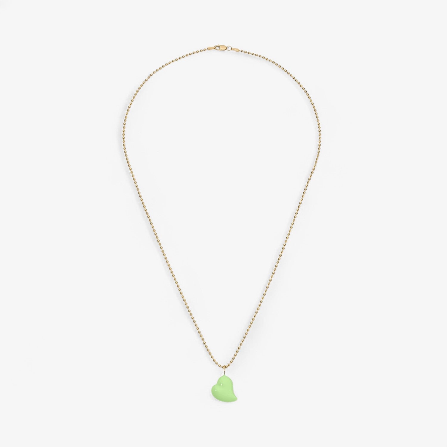 Poppy Enamel Small Heart Pendant