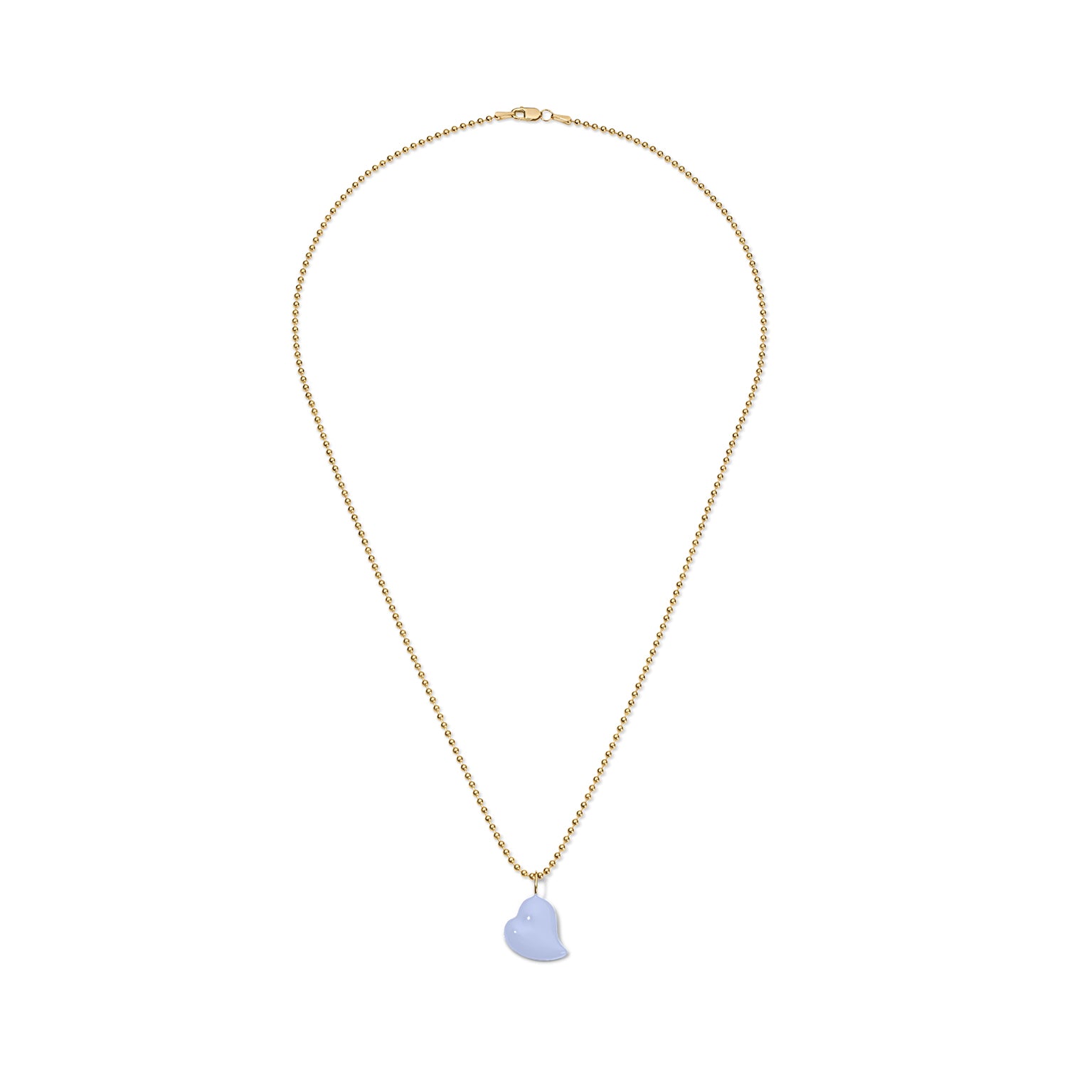 Poppy Enamel Small Heart Pendant
