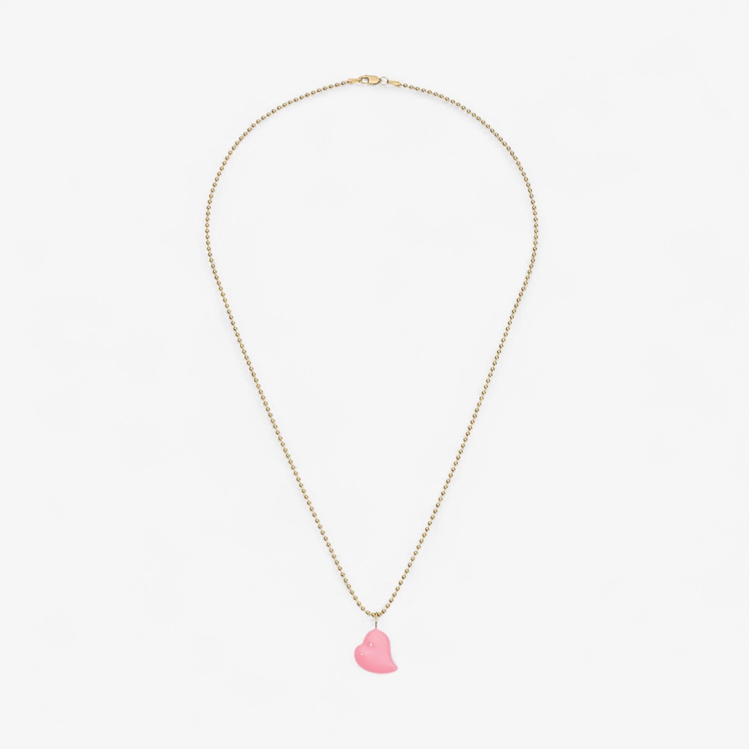 Poppy Enamel Small Heart Pendant