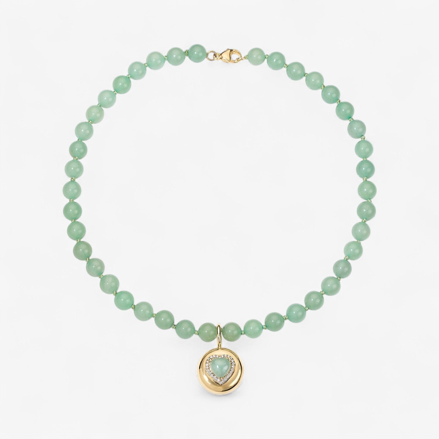 Aventurine Quartz Candy Button Pendant
