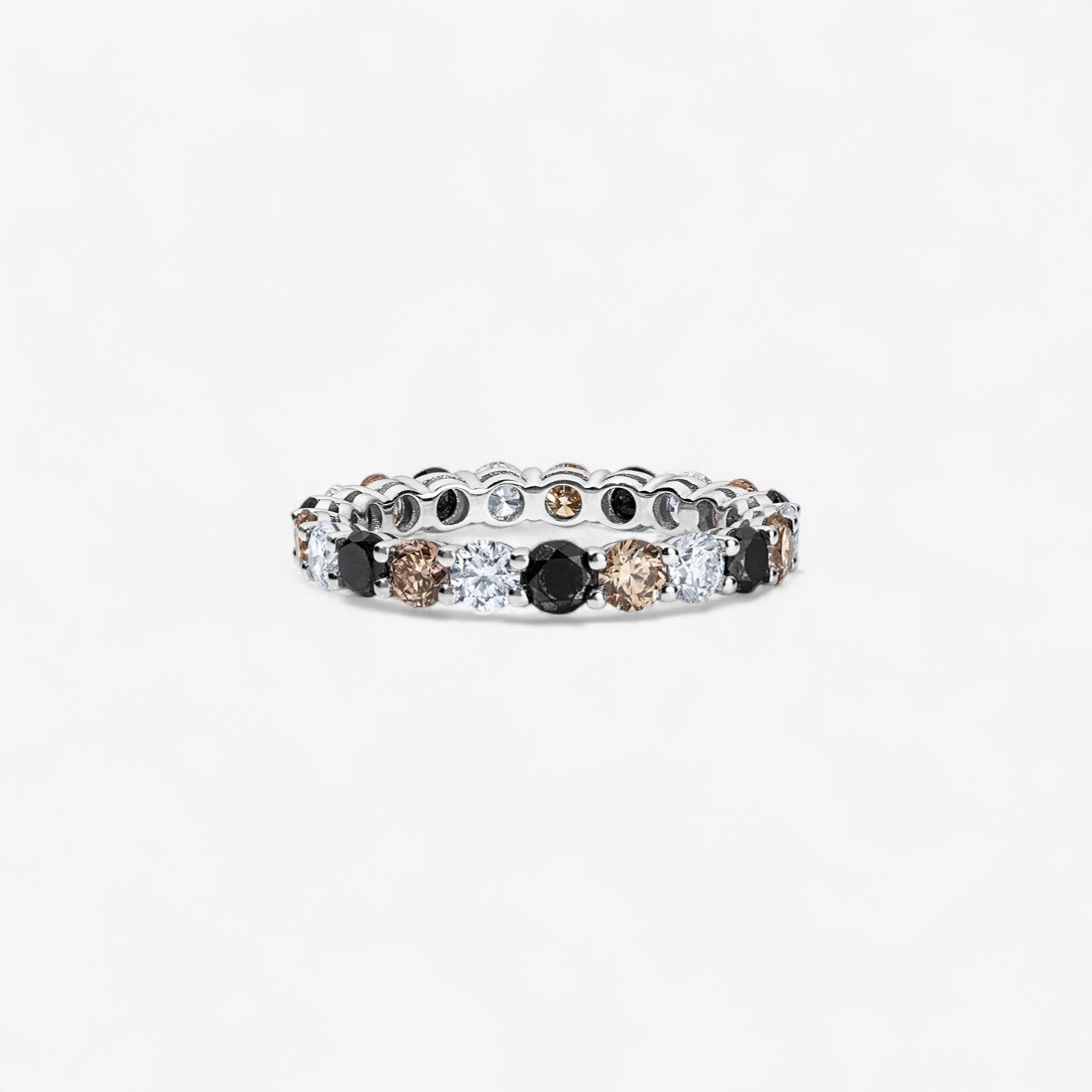 Vault Sale: Black and White Diamond Eternity Band size 6