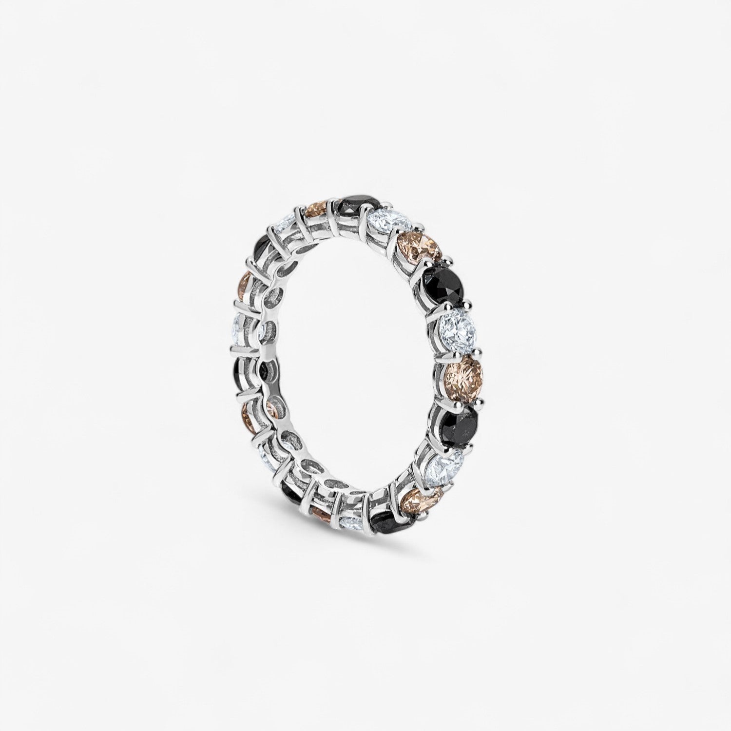 Vault Sale: Black and White Diamond Eternity Band size 6