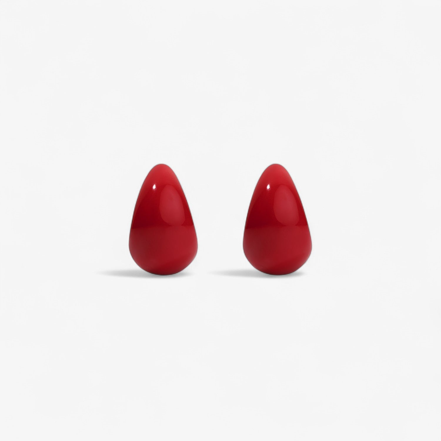 Poppy Enamel Tear Drop Huggie