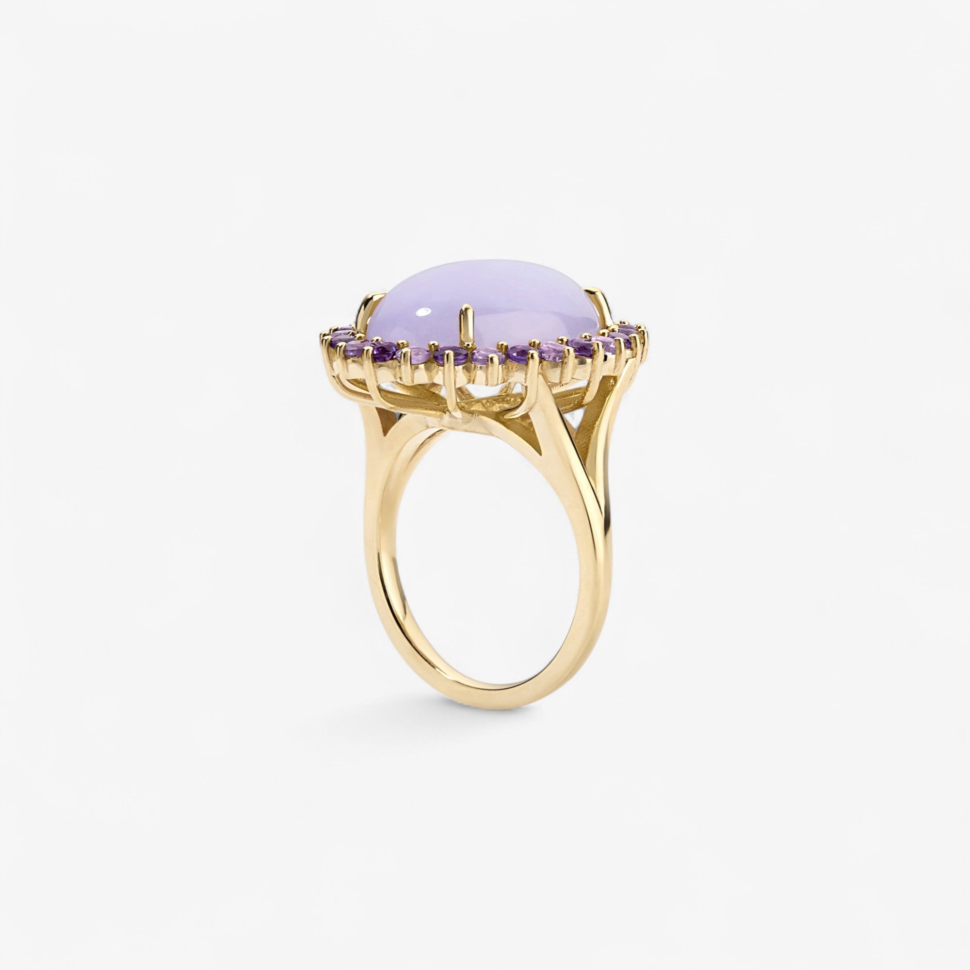 Grace Jade and Amethyst Cocktail Ring