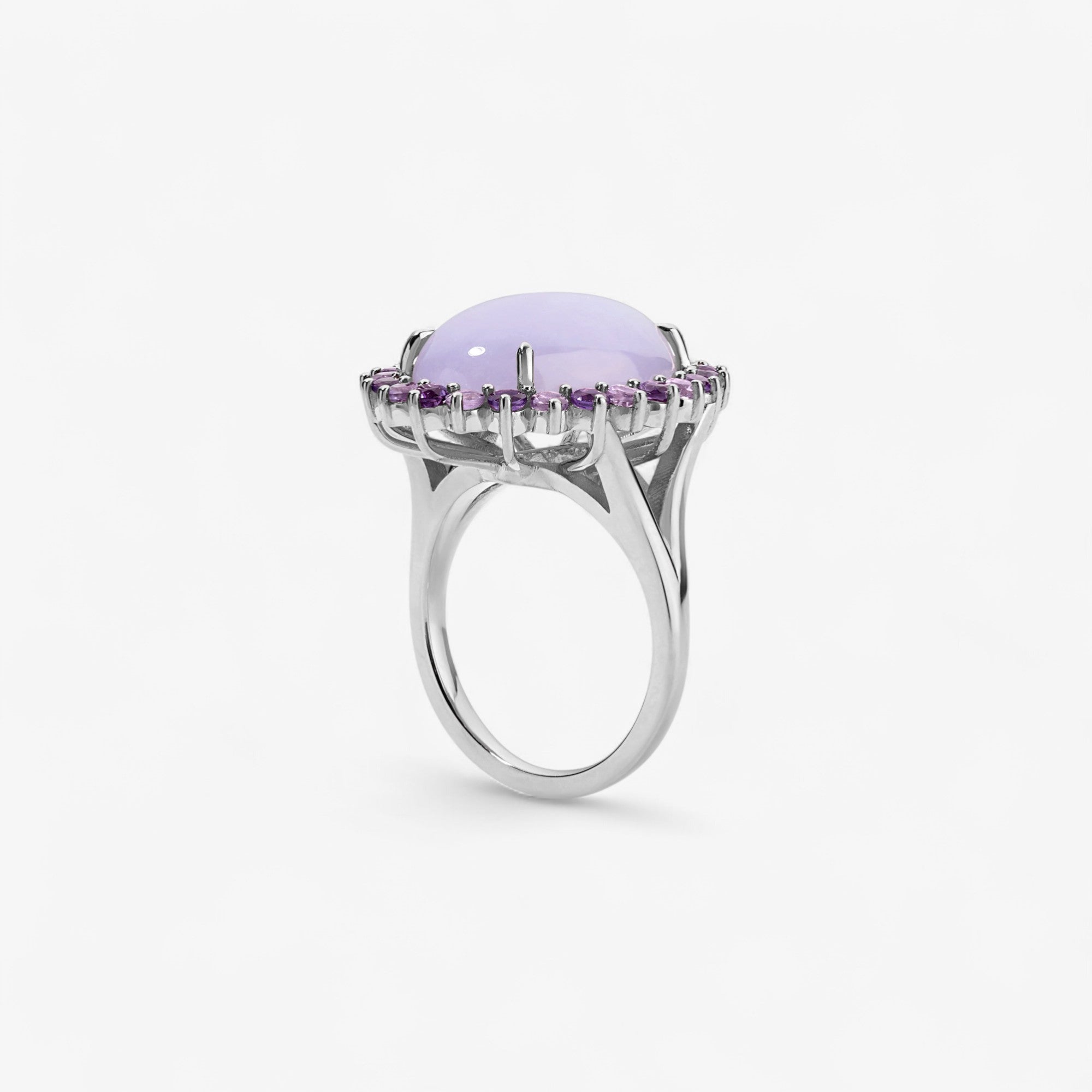 Grace Jade and Amethyst Cocktail Ring