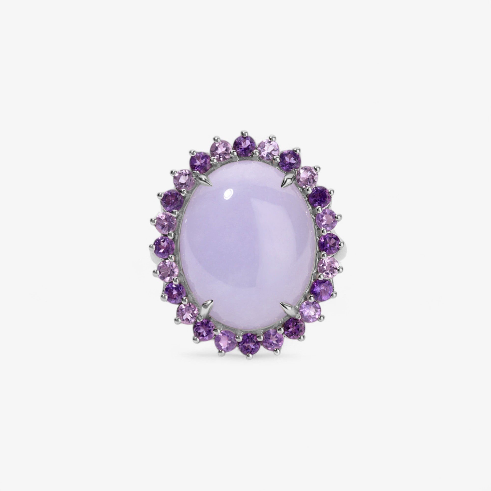 Grace Jade and Amethyst Cocktail Ring