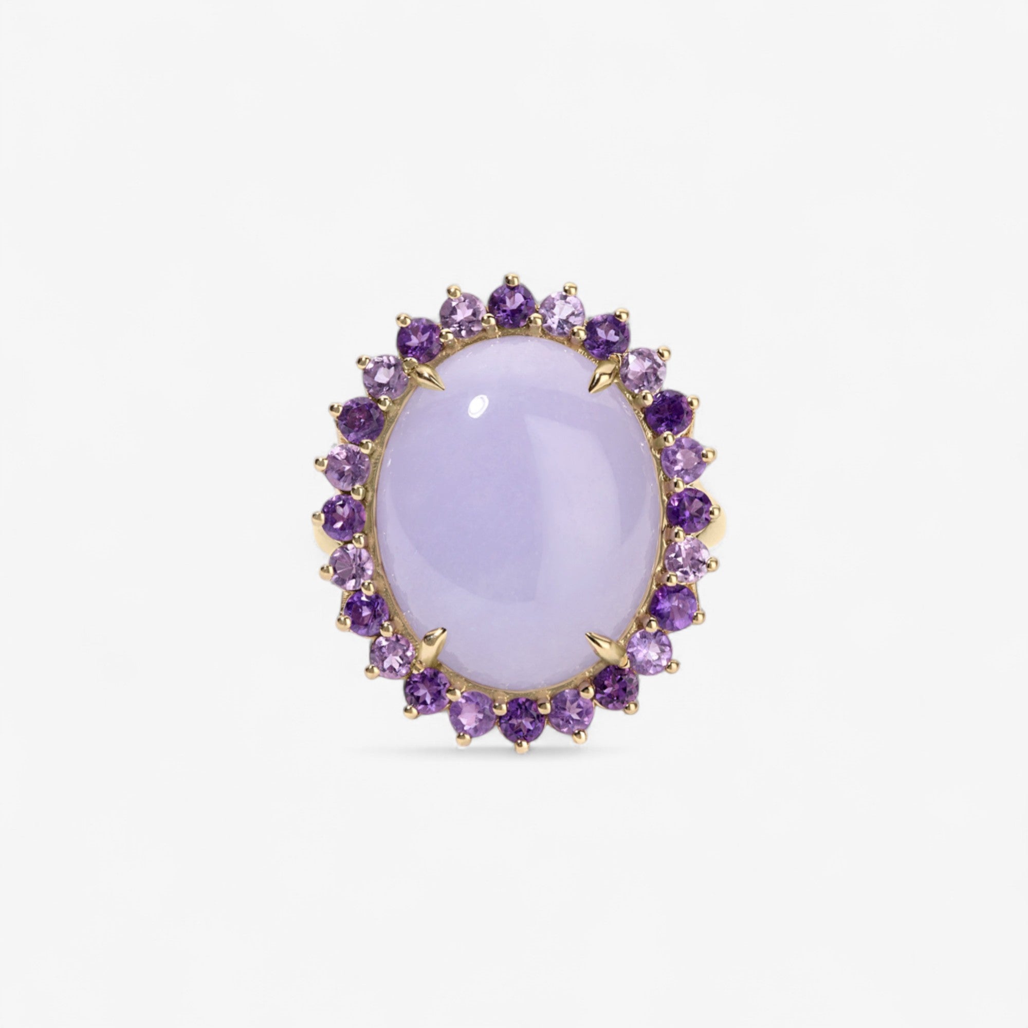 Grace Jade and Amethyst Cocktail Ring