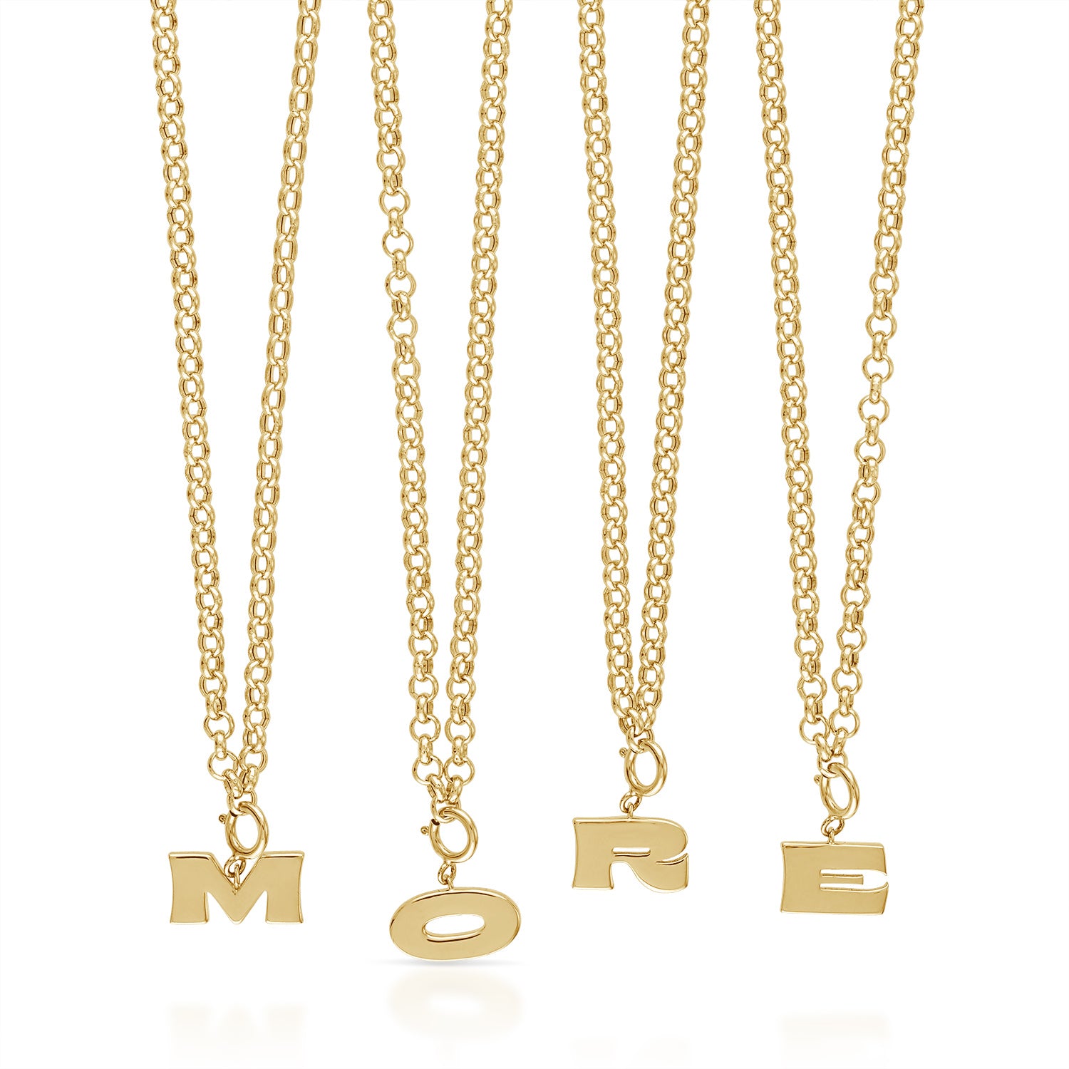 More is More Gold Letter Pendant