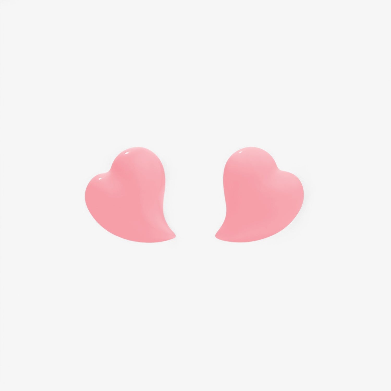 Poppy Enamel Heart Earrings