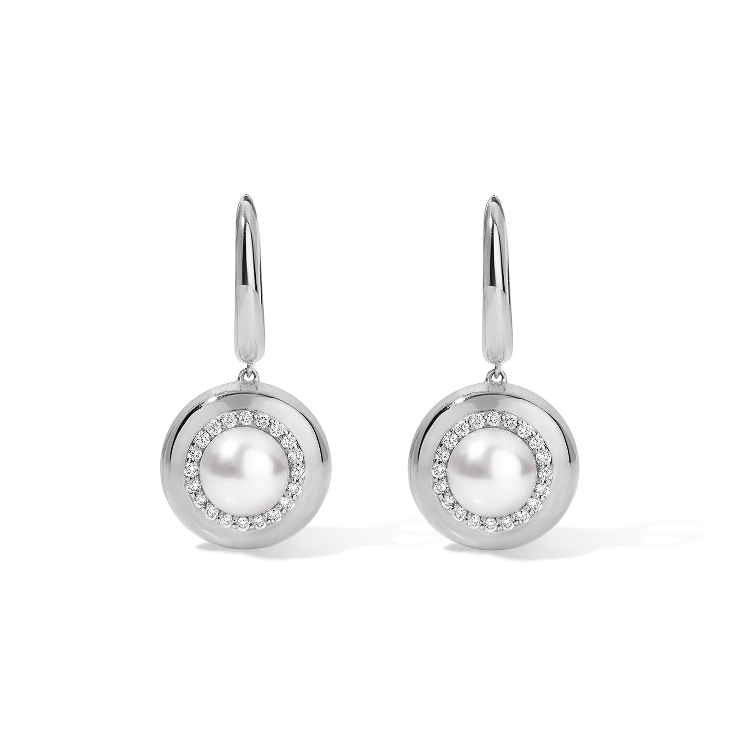 Pearl Drop Candy Button Earrings