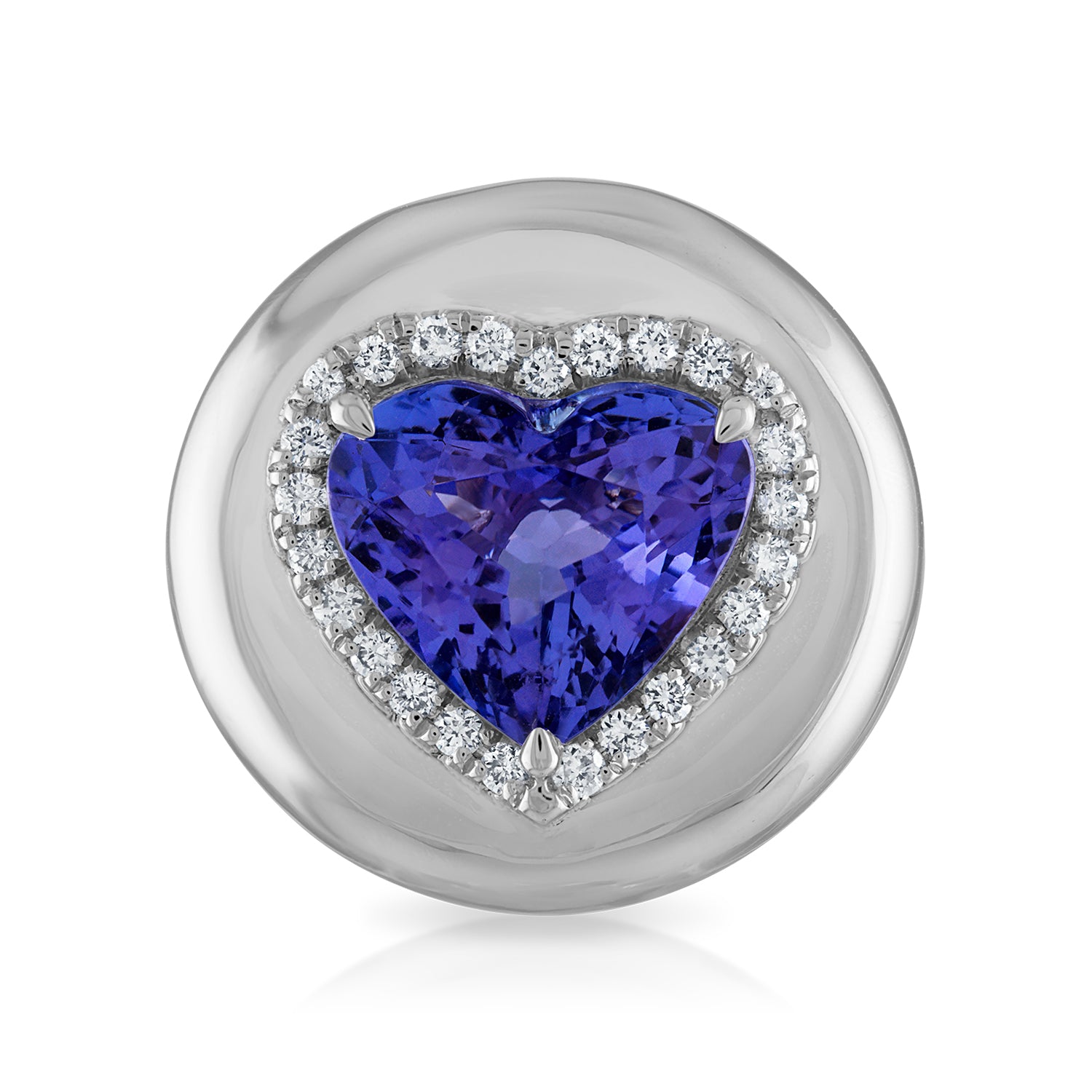 Tanzanite Candy Button Ring