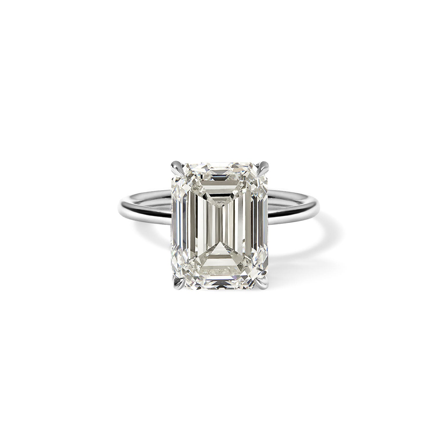 7.02CT Emerald Cut Engagement Ring