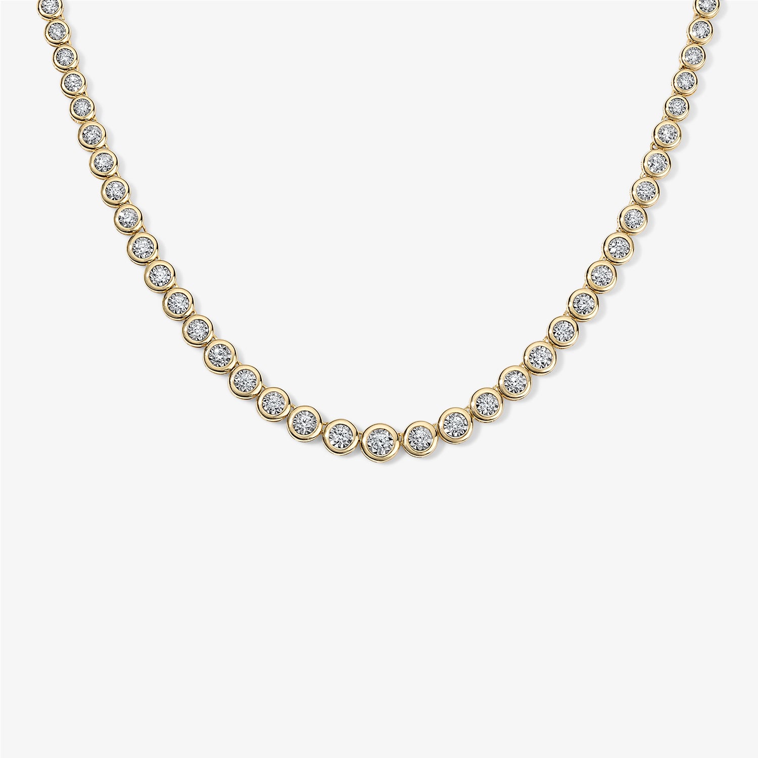 Maya Graduated Illusion Tennis Necklace